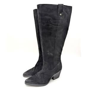 Sam Edelman Woods Knee High Boots Side Zip Women's Black Size US6.5M EU36.5